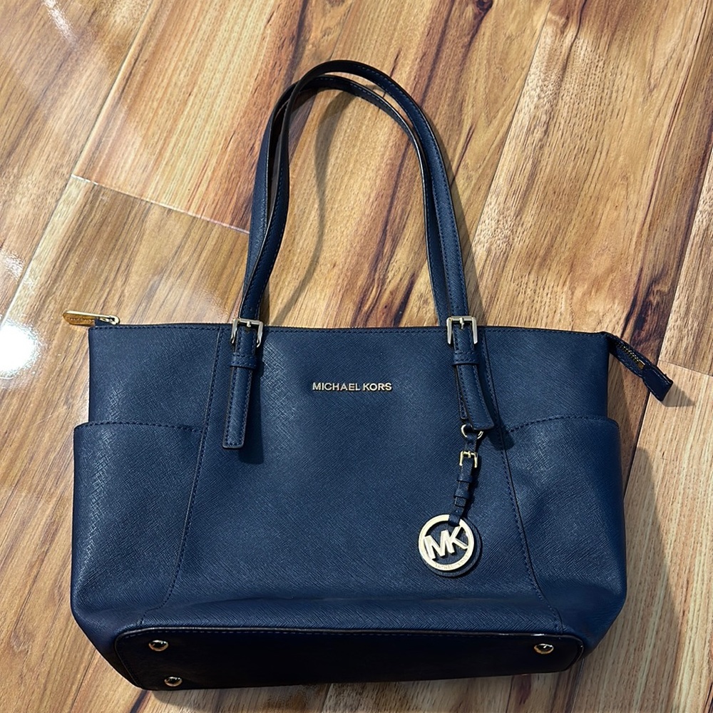 Navy blue Michael Kors purse